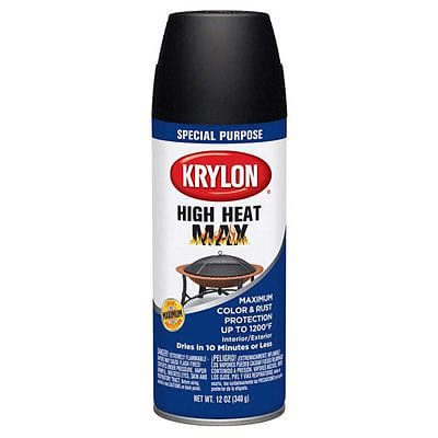 Aerosol Negro Semi Brillante 340 Grs Alta Temperatura Krylon