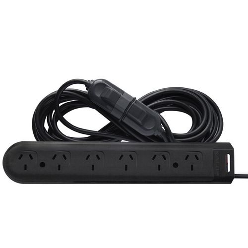 Prolongador 6 Tomas 1.5 Mts Negro + Prolongador 5 Mts Negro Kalop