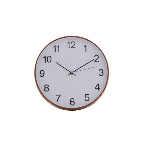 Reloj 30 cm blanco/café Cotidiana