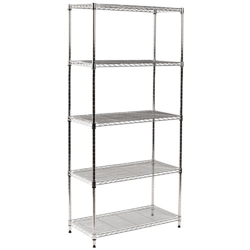 Repisa Metálica 5 Niveles 160 Cm Cromada Cotidiana