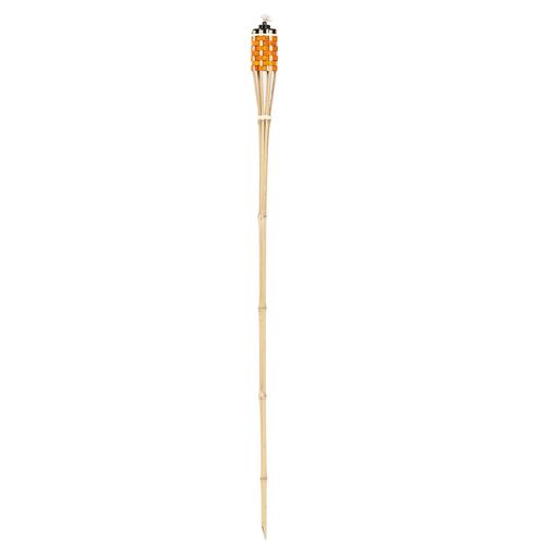 Antorcha De Bambú Color Con Vara Natarual 120 Outzen