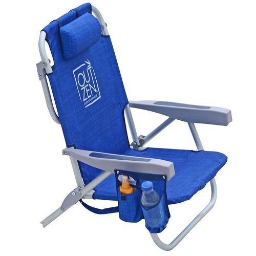 Silla Playa 61.5X61X68Cm Aluminio Azul Bacán Outzen