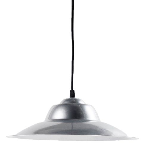 Lámpara Colgante Chapa Luz Dia E27 Gris Balucce 32 Cm