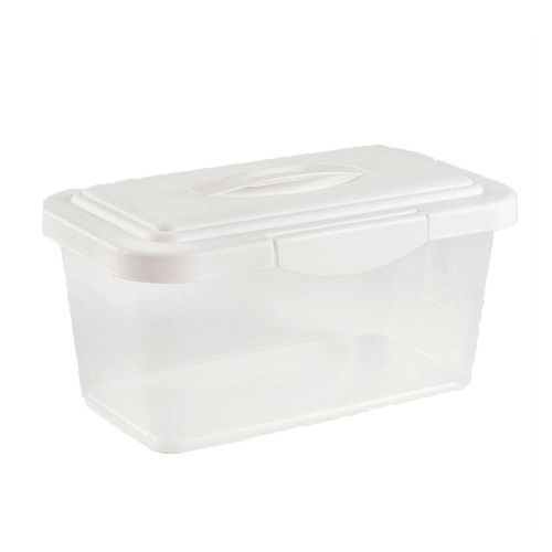 Caja Plástica 6 Lts Traslucida Blanca