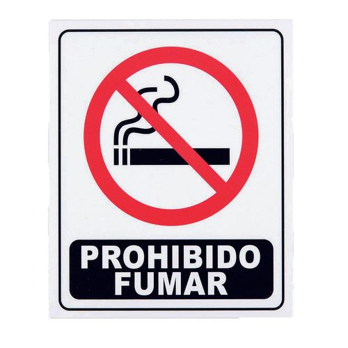 Cartel Señaletica Prohibido Fumar 25x30 Randon