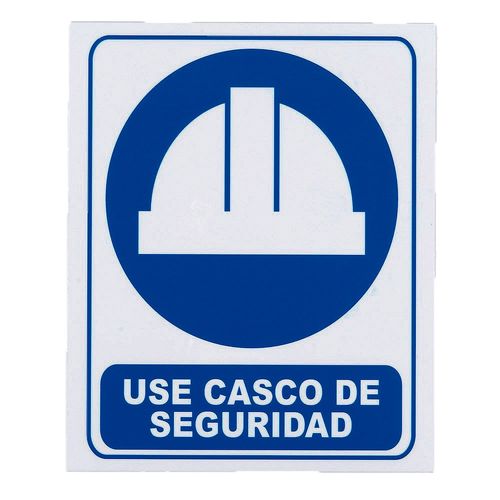 Cartel Señaletica Use Casco 25x30
