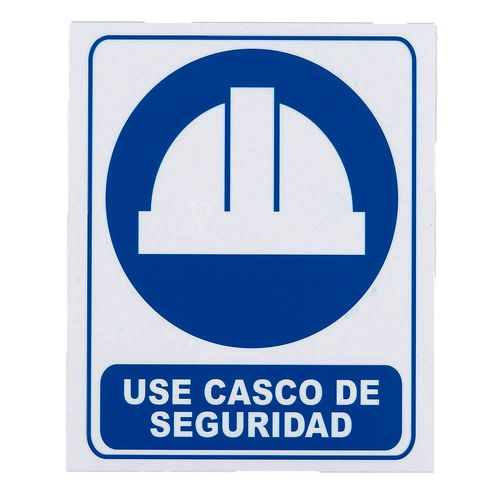 Cartel Señaletica Use Casco 25x30