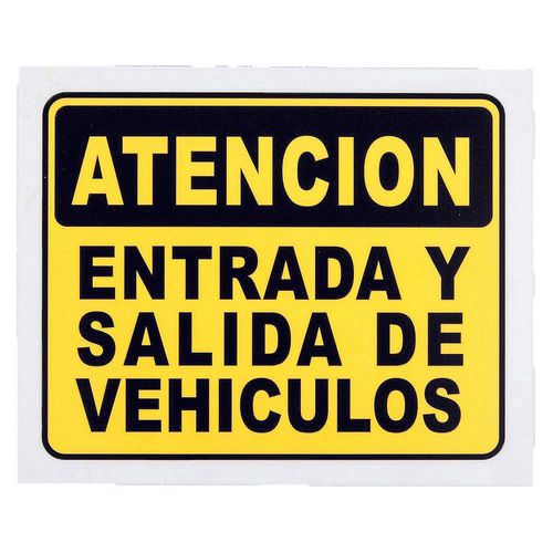 Cartel Señaletica Salida Vehiculos 25x3