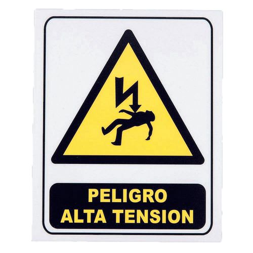 Cartel Señaletica Alta Tension 25x30