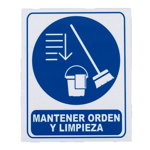 Cartel señaletica Orden y Limpieza 25x3