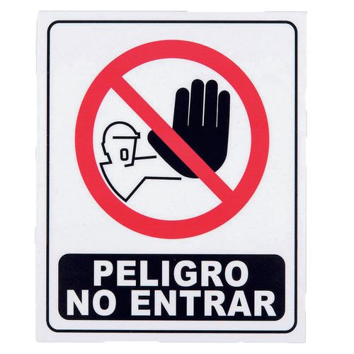 Cartel Señaletica Peligro Entrar 25x32