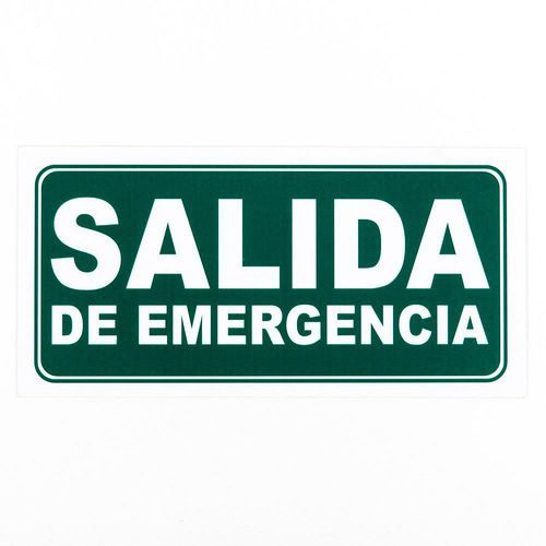 Cartel Señal Salida de Emergencia 30x15