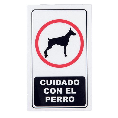 Cartel Señal Cuidado con el Perro 15x25 Cm