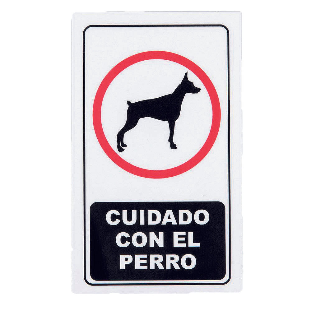 Cartel Señal Cuidado con el Perro 15x25 Cm Randon