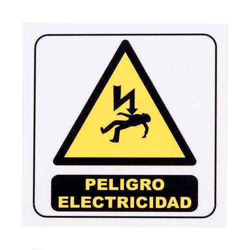 Cartel Señalitica Peligro Electricidad 15x15