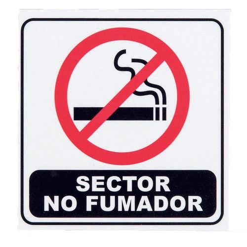 Cartel Señal Sector no Fumadores 15x15