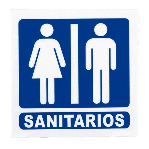 Cartel Señaletica Sanitarios 15x15