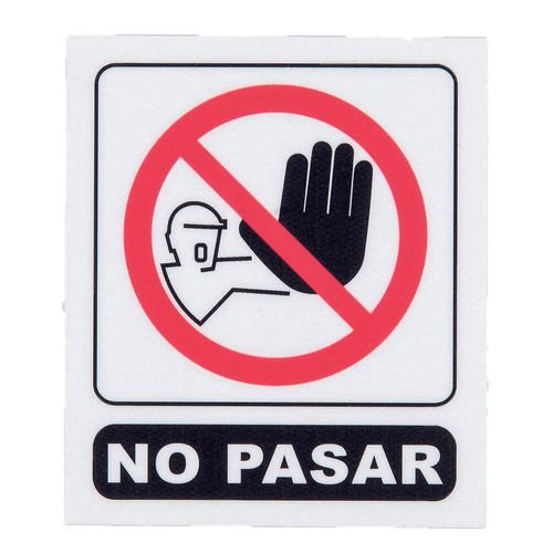 Cartel Señaletica No Pasar 11x13 Randon