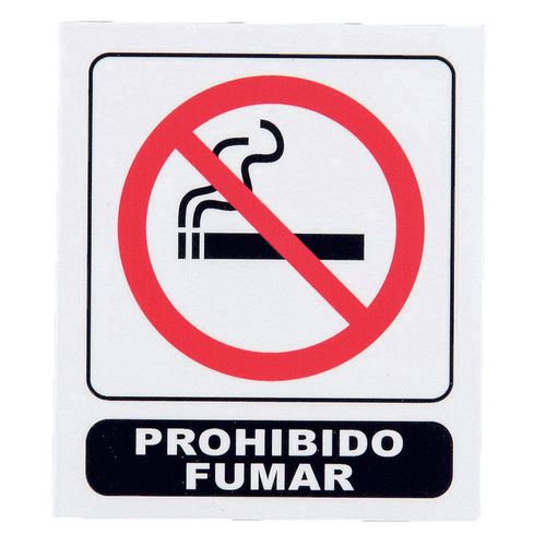 Cartel Señaletica Prohibido Fumar 11x13