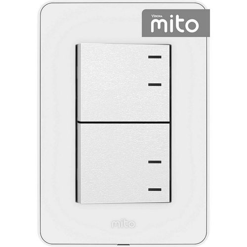 Linea Armada Mito Blanca 2 Interruptores Medio Teclon Jeluz