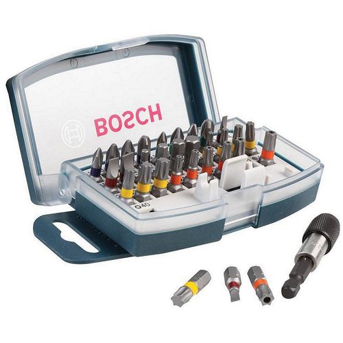 Kit De Puntas Para Atornillar Negro, Plateado, Gris Con 32 Unidades Bosch