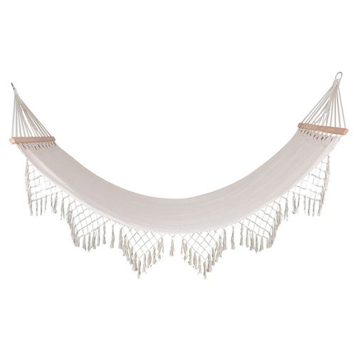 Hamaca Poly Algodón Beige Flecos Outzen