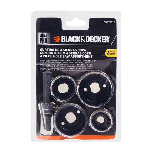 Set 4 Sierras Copa Para Madera B&D