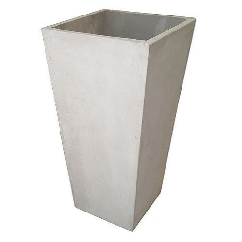 Maceta Piramidal Fibrocemento 11 Kg Gris 50X25 Cm Roots