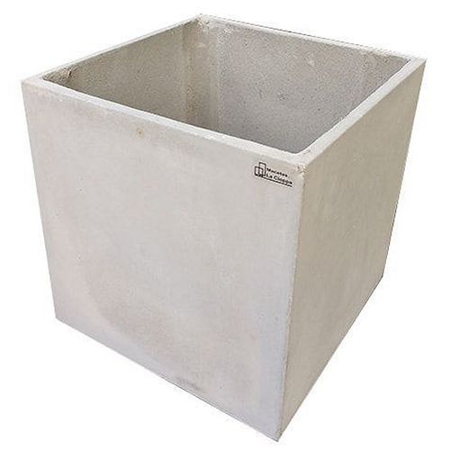 Maceta Cubo Fibrocemento 11 Kg Gris 30X30X30 Cm Roots