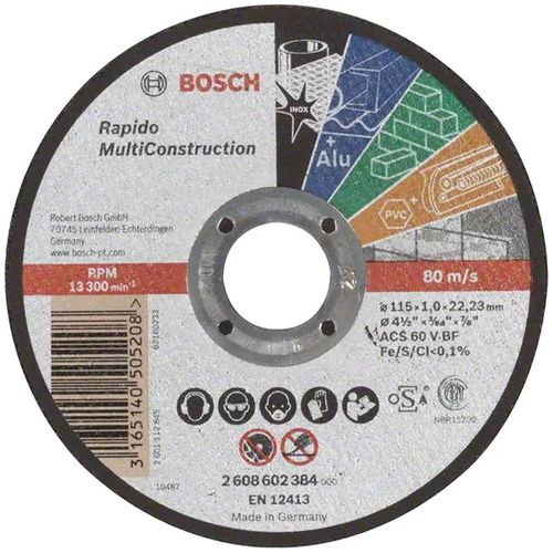 Disco de Corte MultiConstruction 115x10Mm Bosch