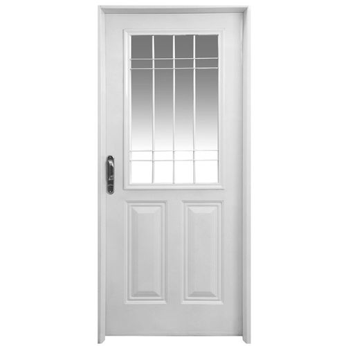 Puerta Derecha De Chapa Inyectada 2 Tableros 80X200 Cm Barmetal