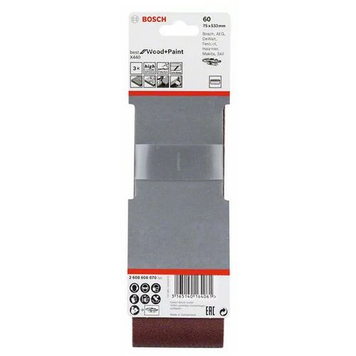 Lija de banda X440 Best Wood&Paint 75x533Mm G60 Bosch