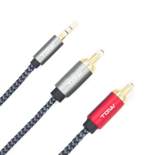 Cable Rca 2 Machos A 1 Miniplug 1.8 M