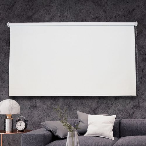 Cortina Enrollable Black Out 120x165 Cm Blanco Dina