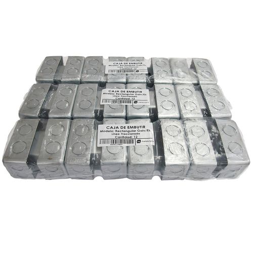 Pack Caja Rectangular X 12 Un Ag Metalúrgica