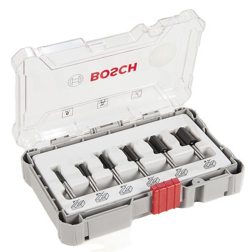Juego De Fresa Rectas 6Pcs 1/4" Bosch