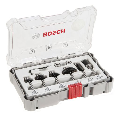 Juego de Fresa mixtas 6pcs 1/4" Bosch
