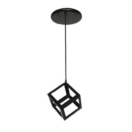 Colgante Cubo 1 Luz E27 Negro 23 Cm Balucce