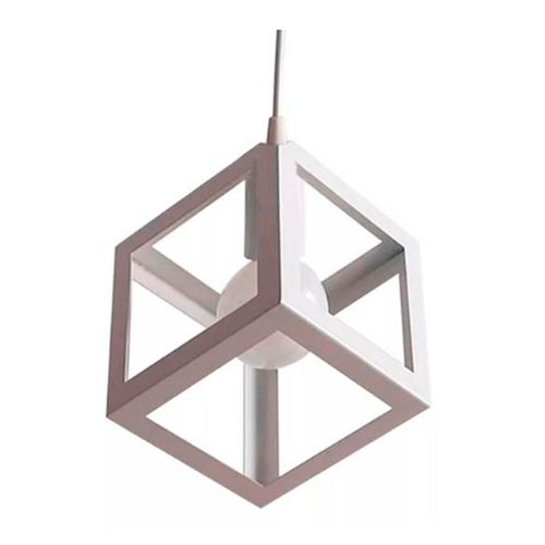 Colgante Cubo 1 Luz E27 Blanco 23 Cm Balucce