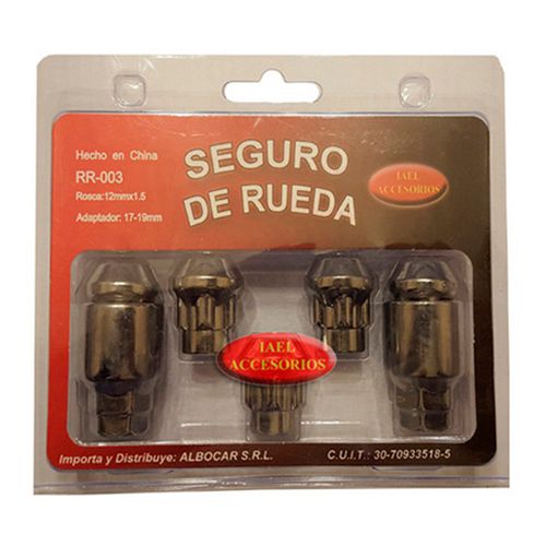 Tuerca De Seguridad Cromo 4 U Con 2 Adaptadores R3 Albocar