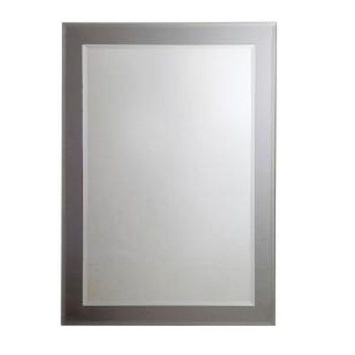 Espejo Rectangular  Con Base Gris Reflejar