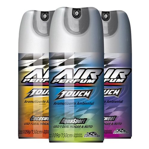 Air Perfum Aromatizante Touch Surtido X 150 Cc Silisur