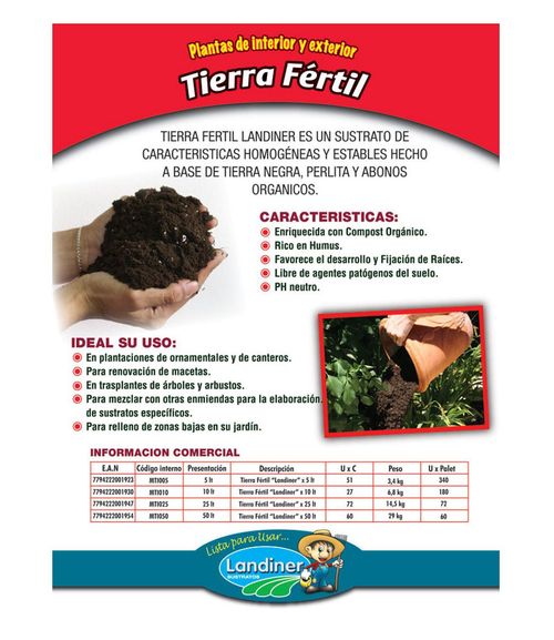 Tierra Fértil Landiner X5 Lts Landiner