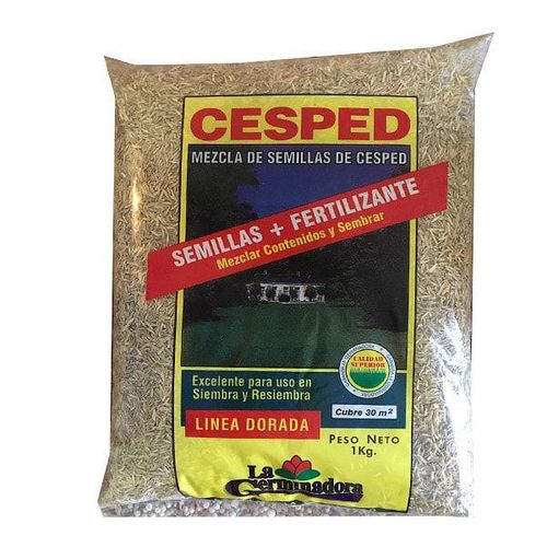 Semillas De Césped Con Fertilizante 1 Kg La Germinadora