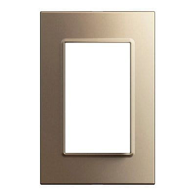 Placa Quadra Metal Champagne Teclastar