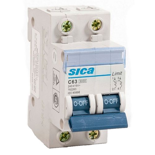 Interruptor Termomagnético 2x63A Sica