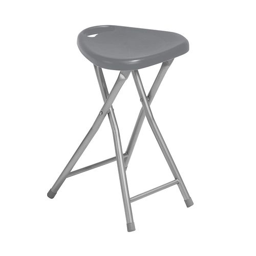 Banquito plegable con asa 45x30x29 Gris