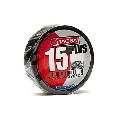 Cinta Aisladora Pvc 10 M Negro 15 Plus Tacsa