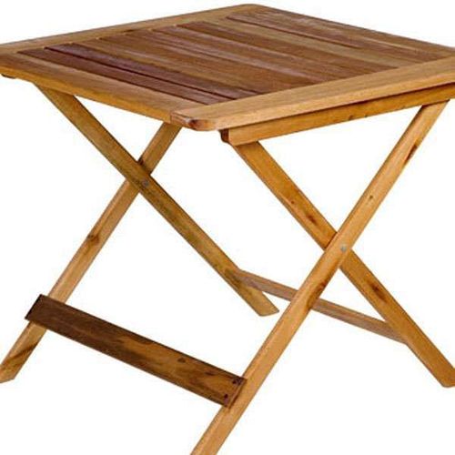 Mesa Plegable Arandu Impregnante Eucalipto Marrón Ecomadera