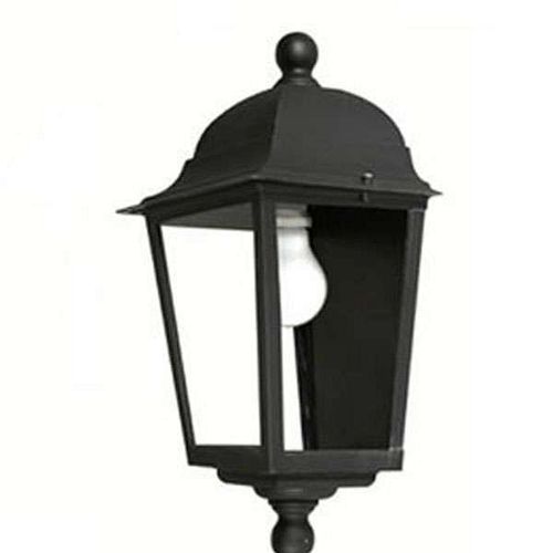 Farol Pvc De Pared 3Caras Abierto Negro